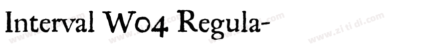 Interval W04 Regula字体转换 Interval W04 Regula字体转换